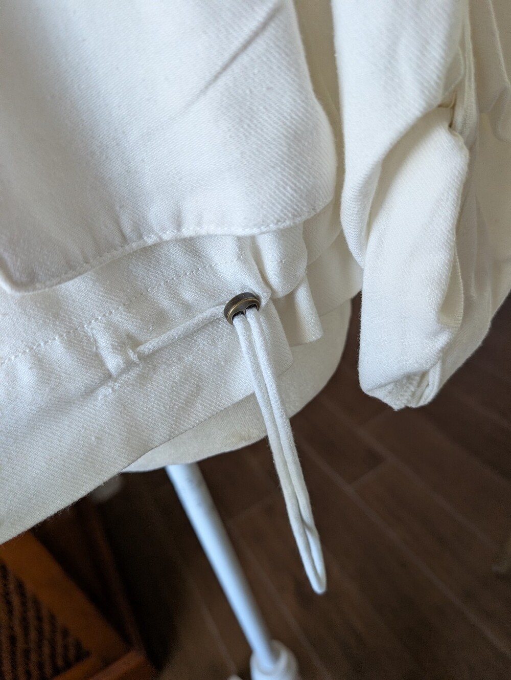 BlankNYC Cream Women's Lightweight Button-Front Utility Jacket XS - Picture 5 of 12